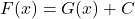 F(x)=G(x)+C