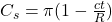 C_s = \pi (1-\frac{ct}{R})