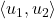 \langle u_1,u_2 \rangle
