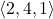 \langle2,4,1\rangle