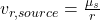 v_{r,source}=\frac{{\mu }_s}{r}\tag{5.6}