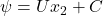\psi =Ux_2+C\tag{5.1}