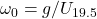  \omega_0 = g/U_{19.5} 