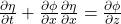  \frac{\partial \eta}{\partial t} + \frac{\partial \phi}{\partial x} \frac{\partial \eta}{\partial x}  = \frac{\partial \phi}{\partial z} 