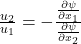 \frac{u_2}{u_1}=-\frac{\frac{\partial \psi }{\partial x_1}}{\frac{\partial \psi }{\partial x_2}}