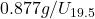  0.877g/U_{19.5}