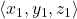\langle x_1,y_1,z_1 \rangle