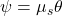 \psi ={\mu }_s\theta\tag{5.8}