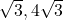 \sqrt{3},4\sqrt{3}