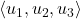 \langle u_1,u_2,u_3 \rangle