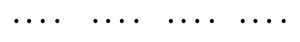 Four groups of four dots are shown