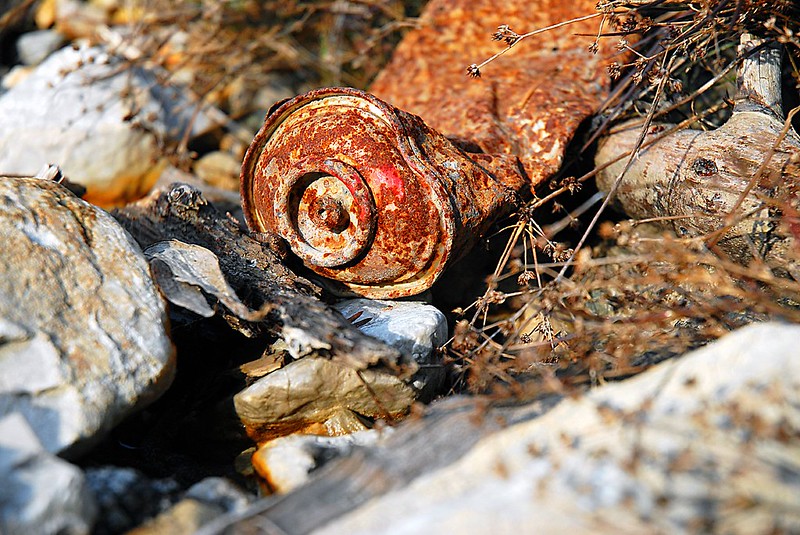 Rusted Can on the Beach