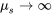 {\mu }_s \rightarrow \infty