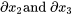 \partial x_2 \mathrm{and}\ \partial x_3