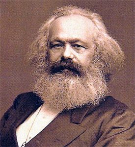 A photo of Karl Marx.