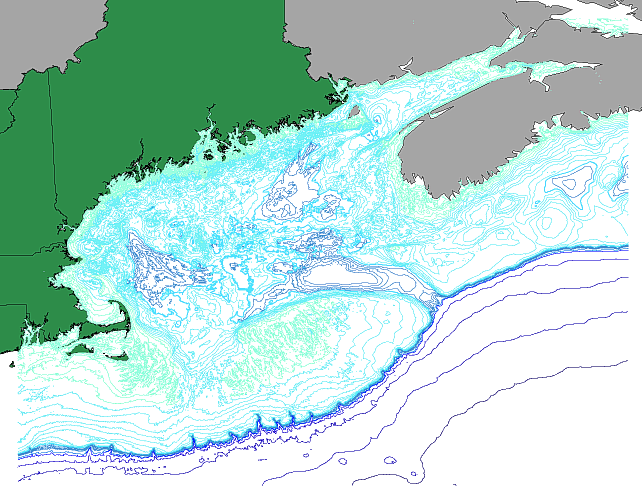 BAthymetric map of the Gulf of Maine