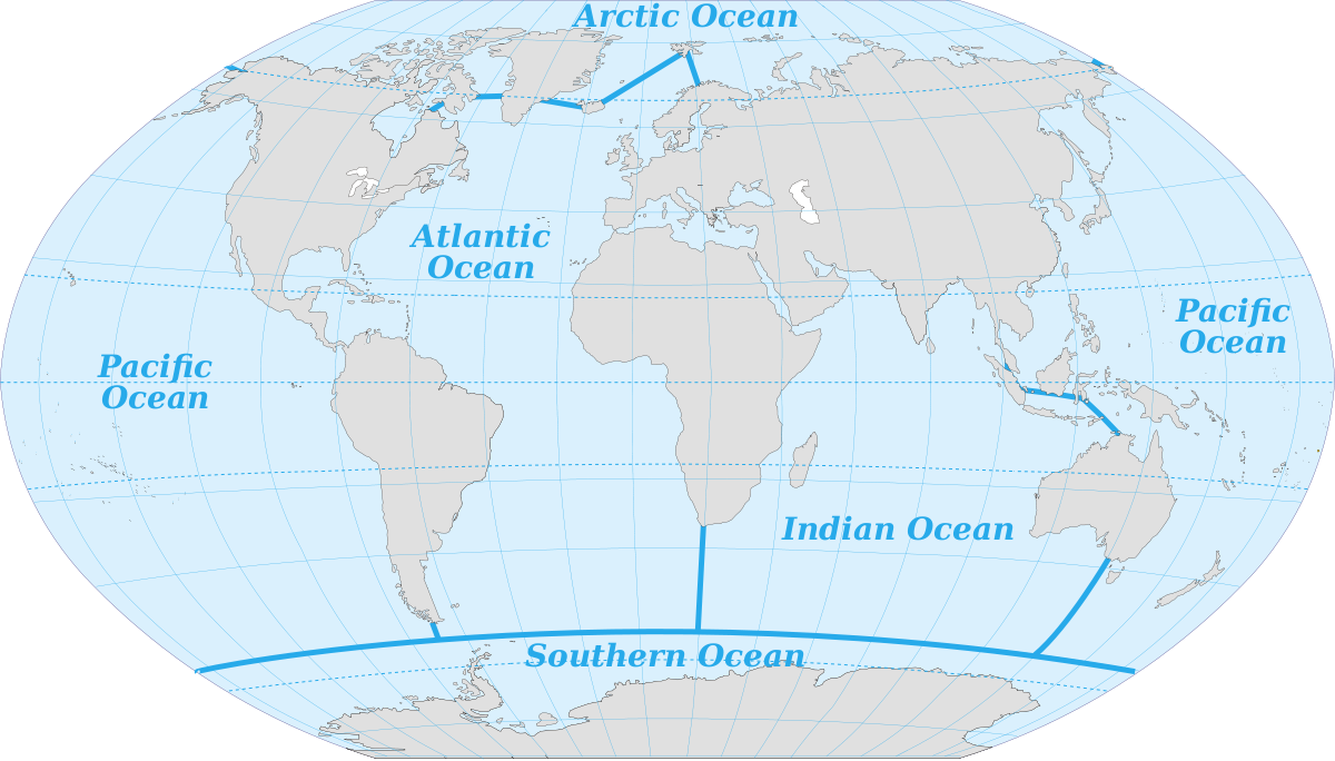 four major ocean zones